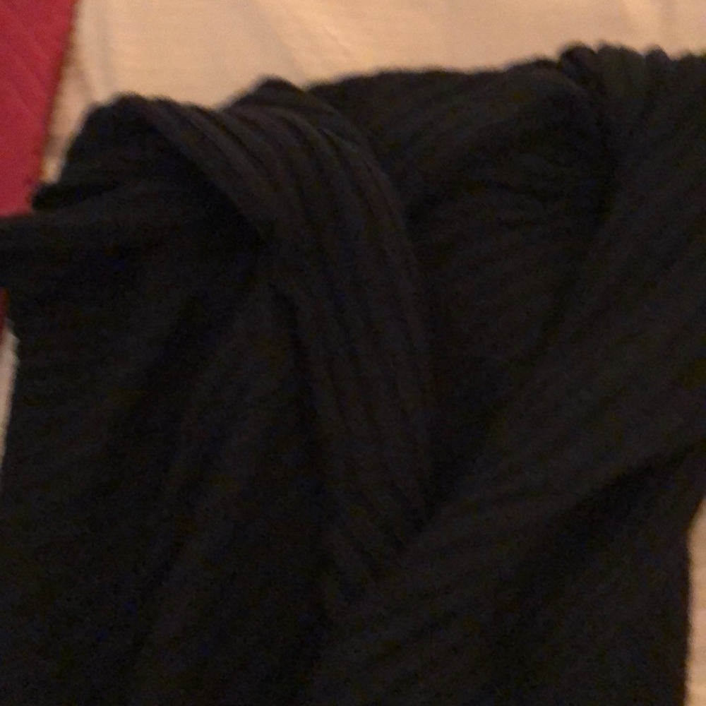 Black cotton long sweater